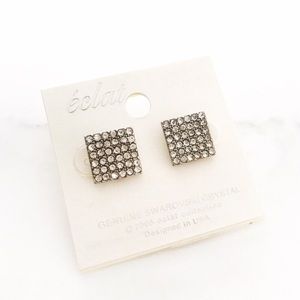 Swarovski Crystal Retro Square Studs